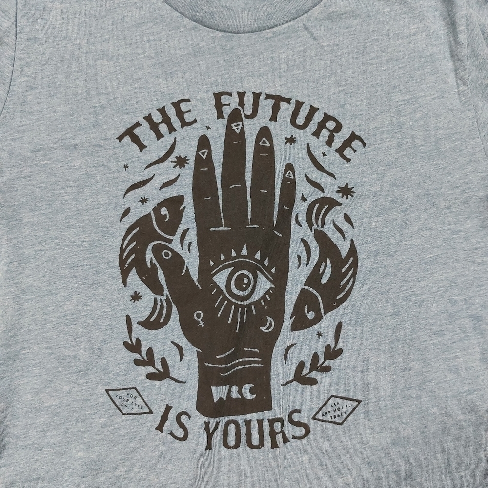 WOLF CUB BLUE THE FUTURE IS YOURS WOMEN'S T-SHIRT SIZE XS - Picture 3 of 7
